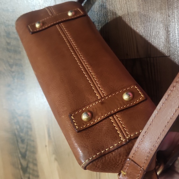 Dooney Bourke Florentine Cameron Crossbody Chestnut Soft Leather Dome Old Money - Picture 10 of 11